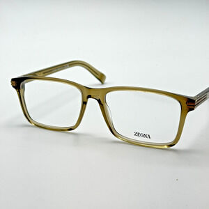 Ermenegildo Zegna Eyeglasses Frames EZ5333 048 Shiny Dark Brown Rectangle 57mm